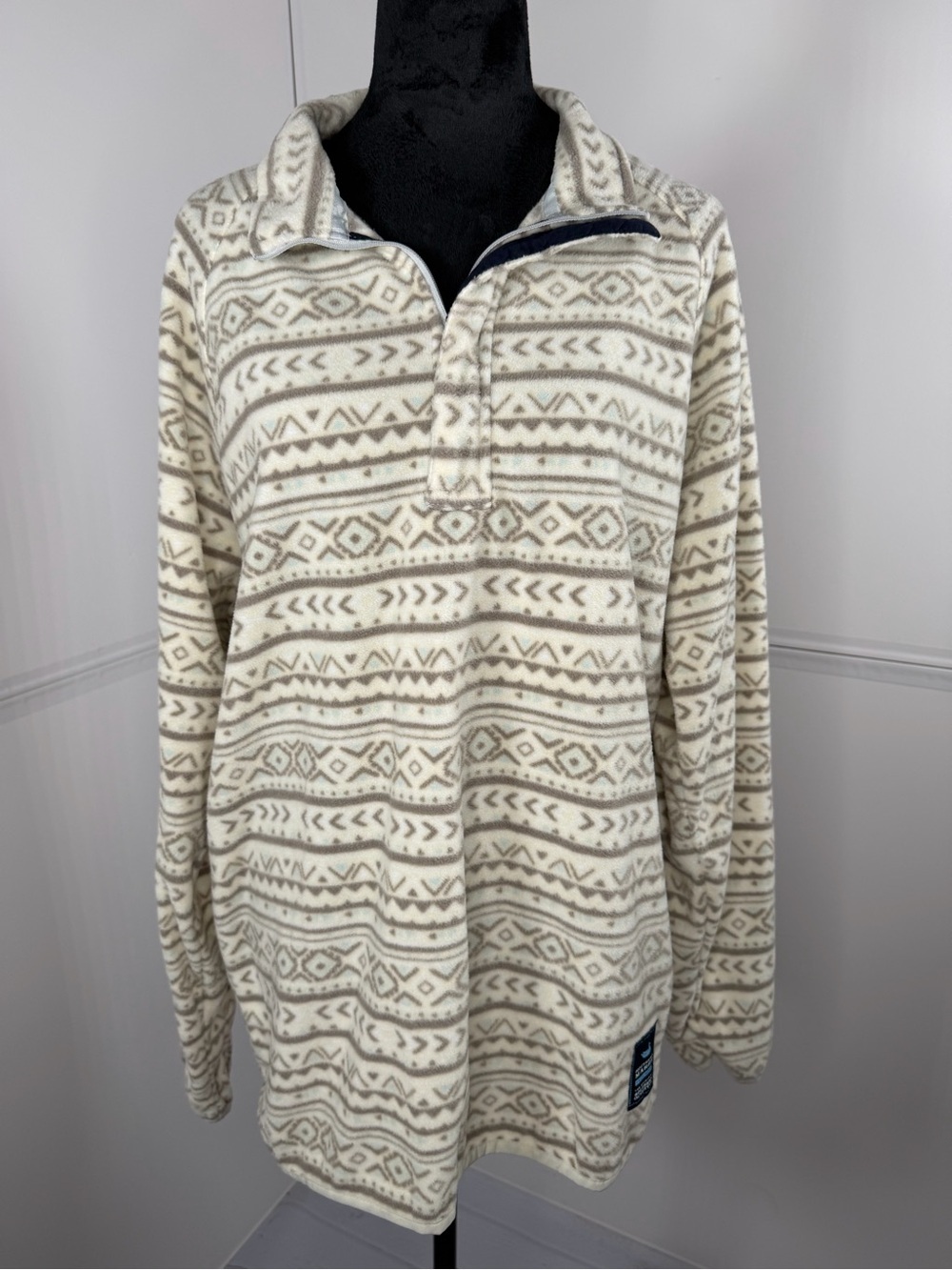 Southern Marsh Aztec Print Fleece Pullover Unisex Size Medium